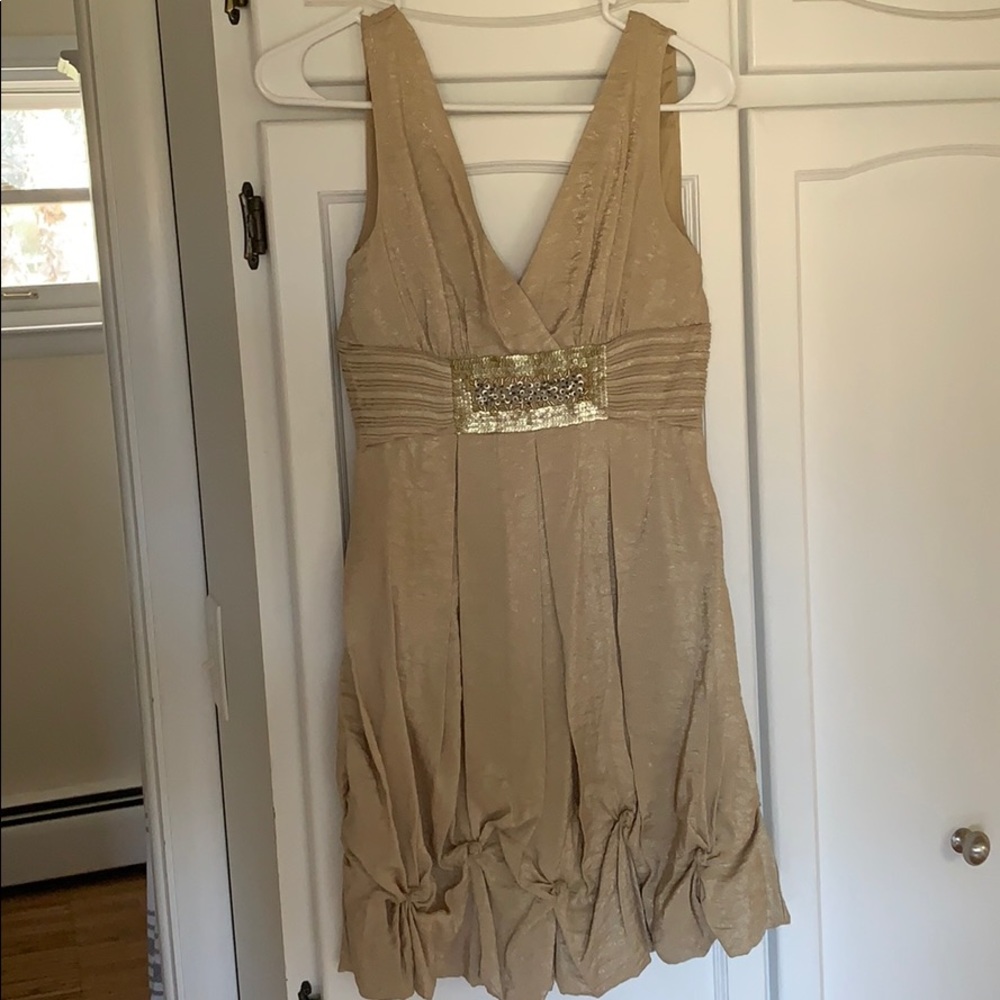 BCBGMaxazria Gold Formal Dress - Picture 2 of 4